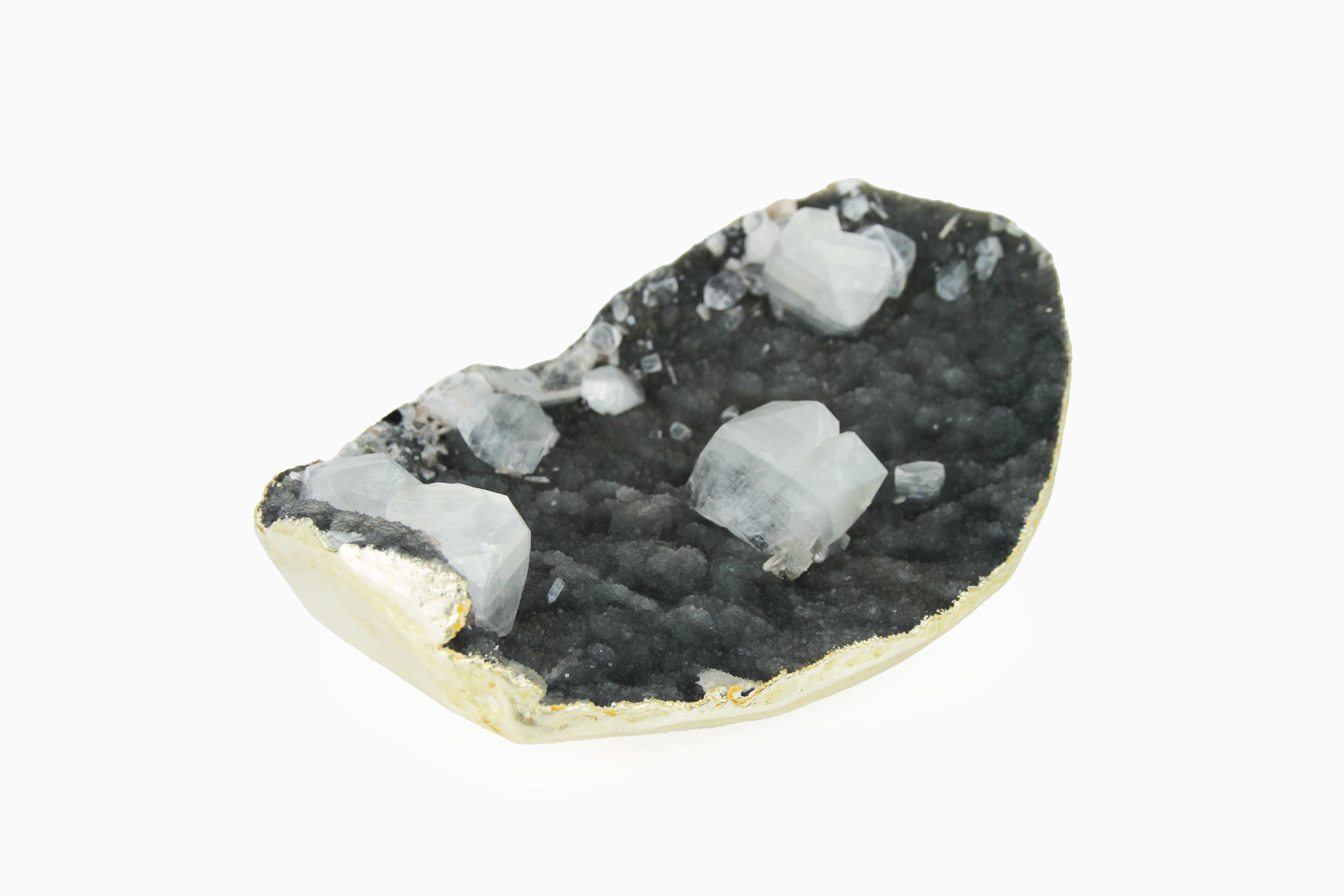 Gold Gilt Crystal Geodes