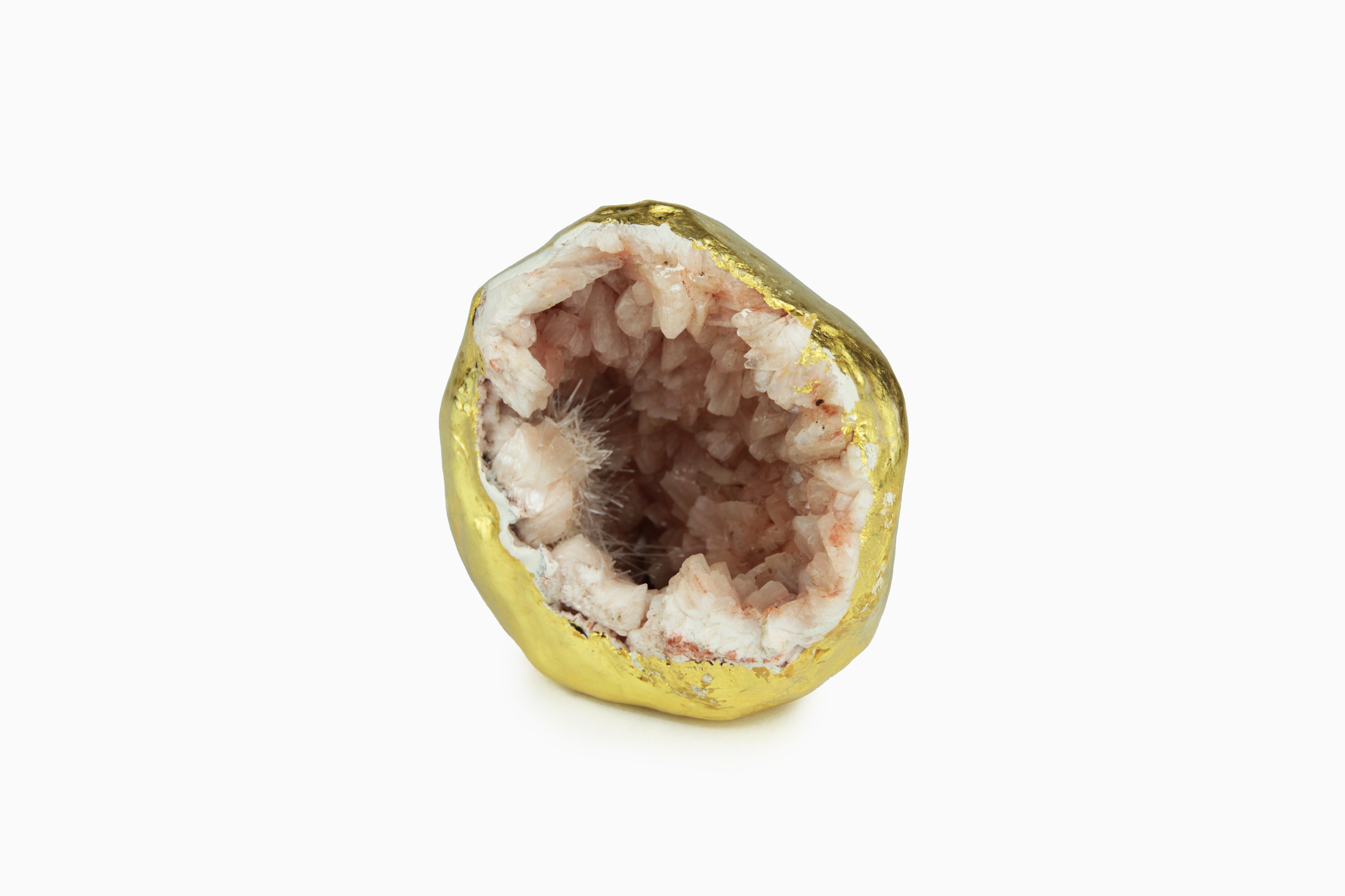 Gold Gilt Crystal Geodes