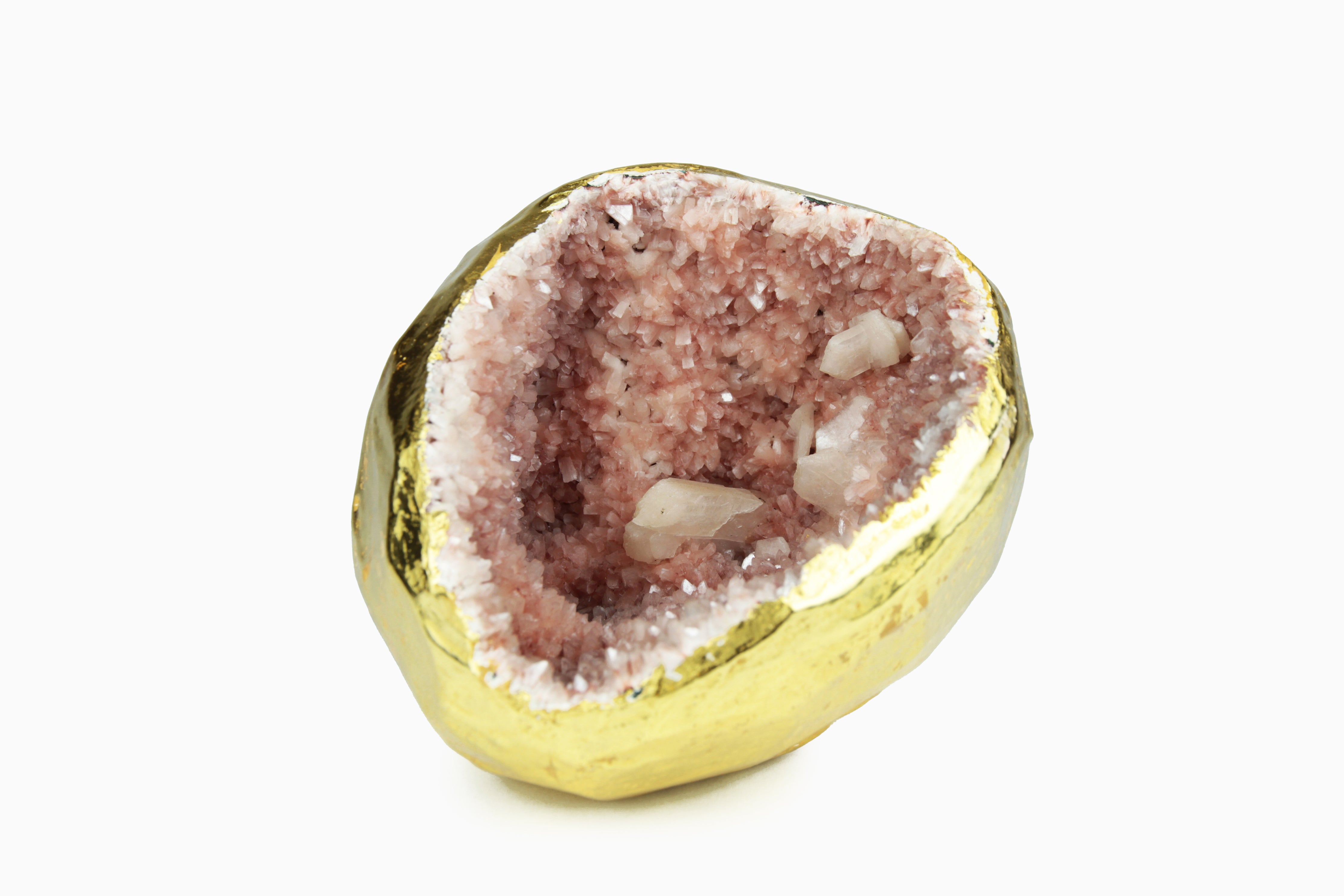 Gold Gilt Crystal Geodes
