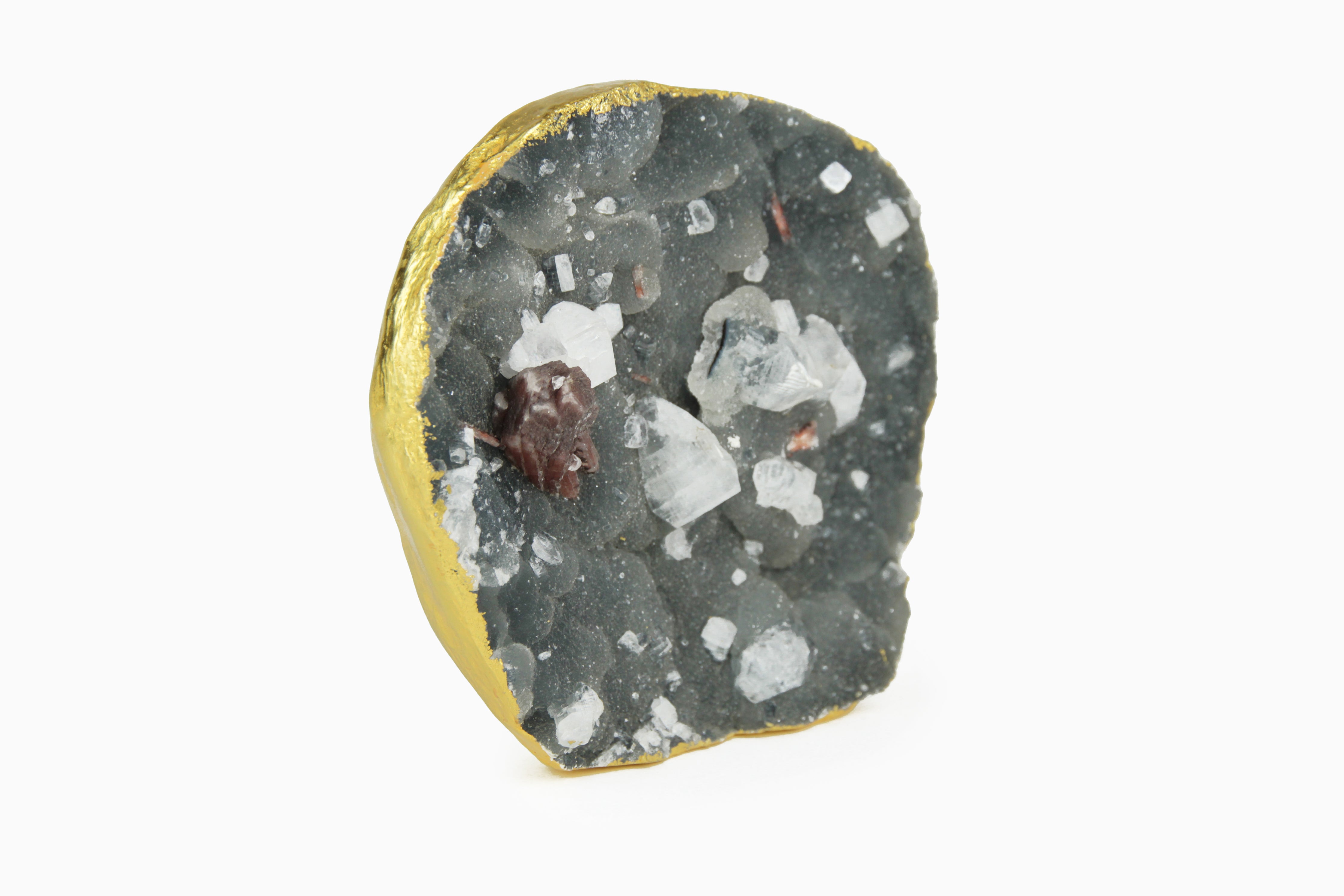 Gold Gilt Crystal Geodes
