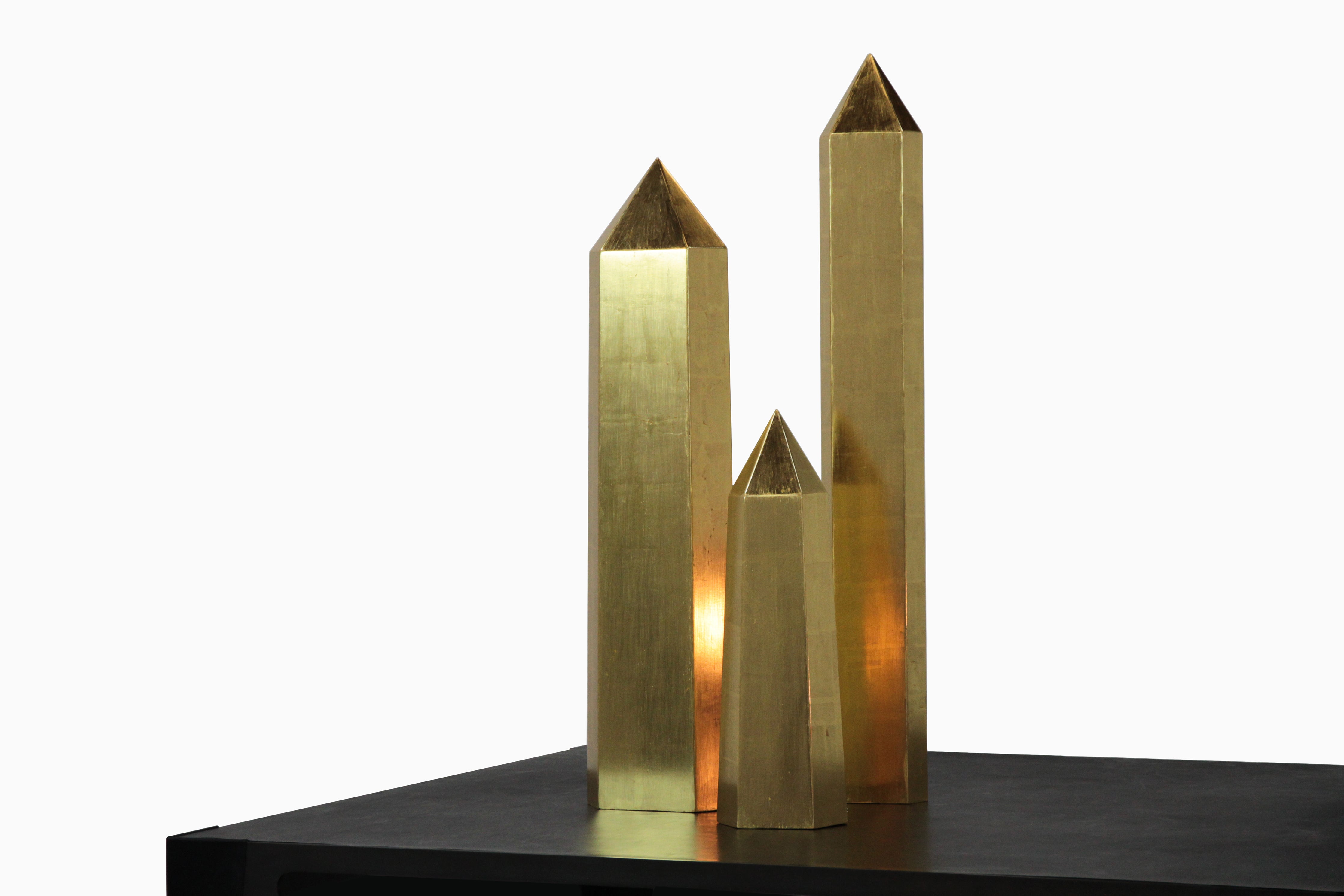 Gold Gilt Crystal Sculptures