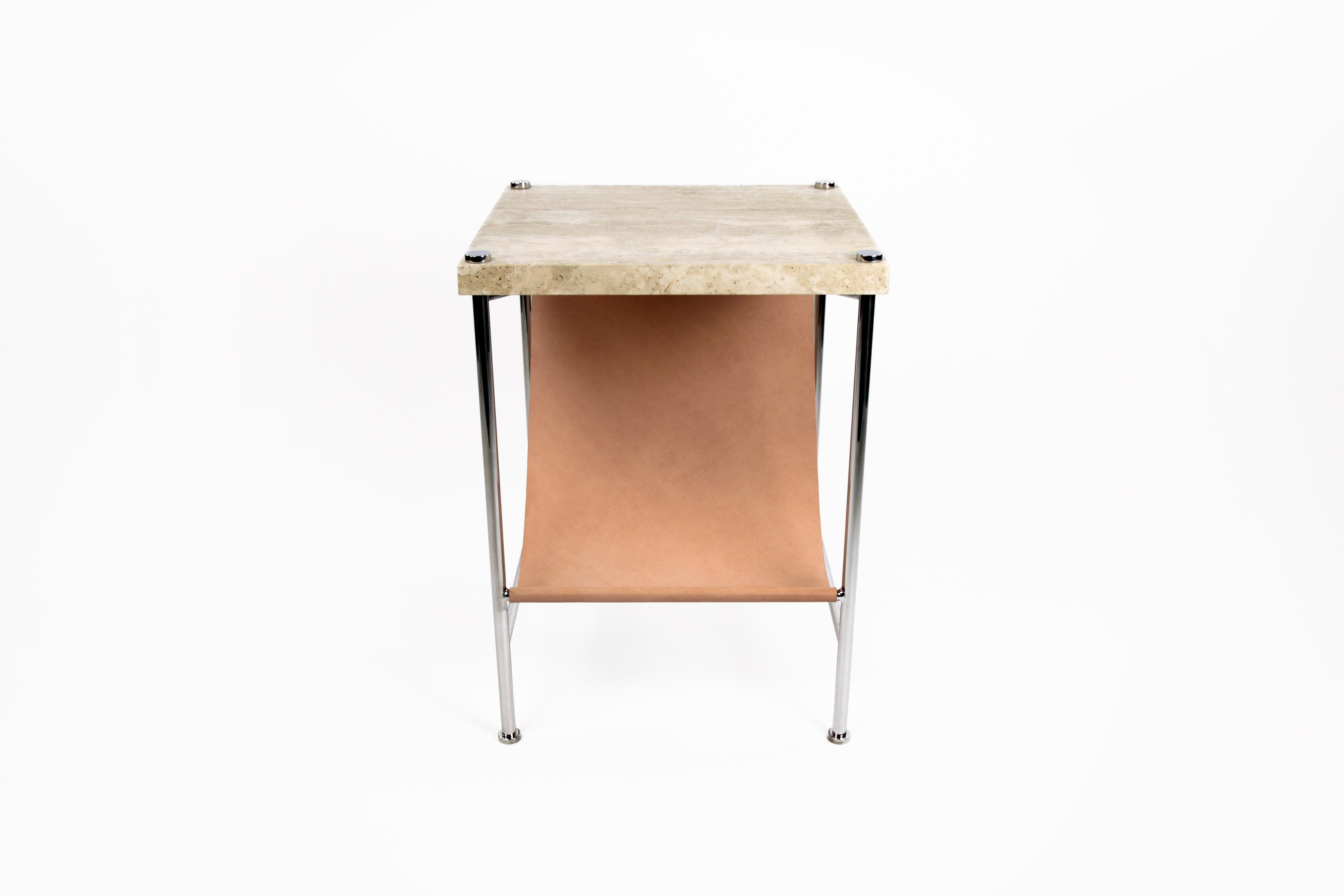 Leather Sling Side Table
