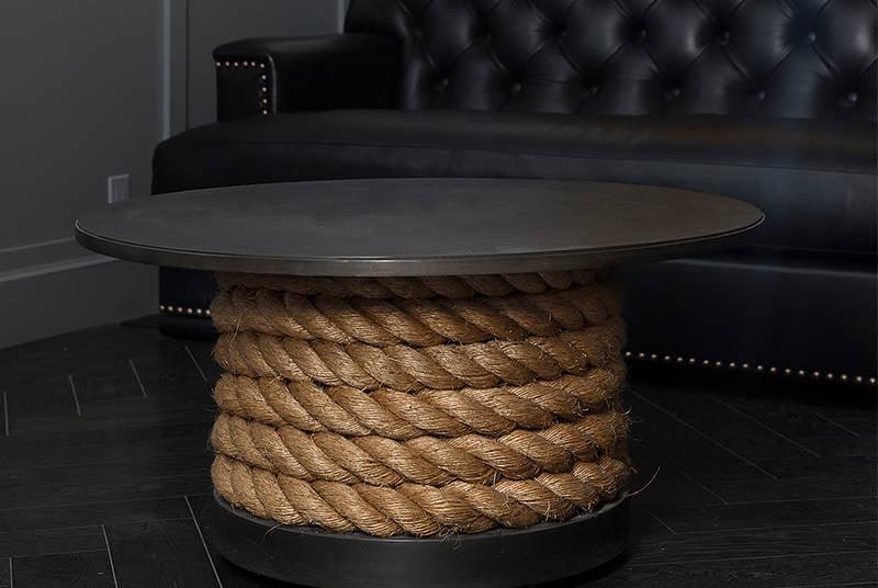 Steel and Rope Coffee Table
